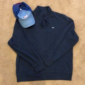 Vineyard Vines 1/2 zip Navy Pullover